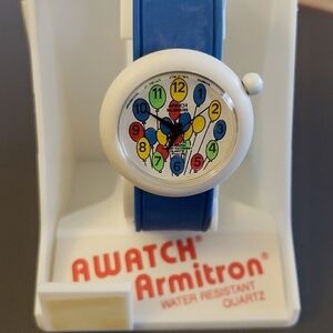 AWATCH BALLOON QUARTZ MOVEMENT SPORT WATCH W/BLUE BAND